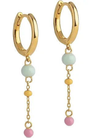 Enamel Lola Bold Hoops Accessories Jewellery Earrings Hoops Gold