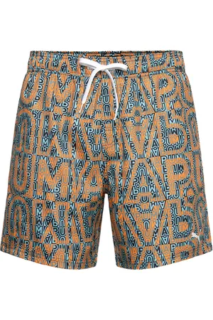 PUMA Men Printed Mid Shorts 1P Sport Sport Clothing Sport Swimwear Sport Swim Shorts Multi/patterned