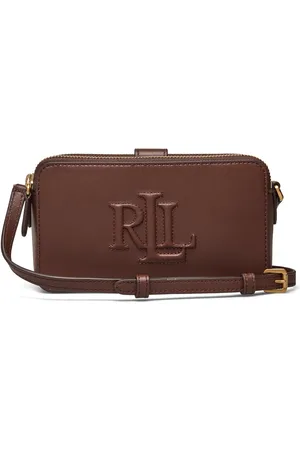Ralph Lauren Leather Medium Witley Crossbody Wallet Bags Crossbody Bags Brown