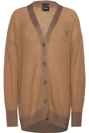 HUGO BOSS Fefanta Designers Knitwear Cardigans Brown
