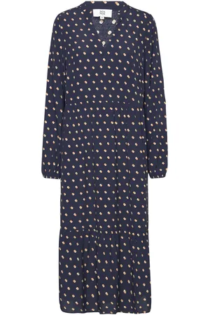 Noa Noa Chellienn Dress Long Knælang Kjole Navy