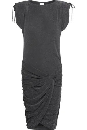 2nd Day 2Nd Takoda - Lurex Drape Knælang Kjole Grey