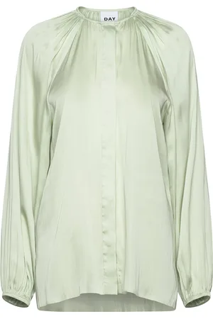 DAY Birger et Mikkelsen Nadia - Modern Drape Tops Blouses Long-sleeved Green