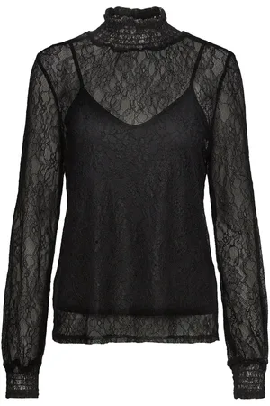 Levete Room Lr-Eva Tops Blouses Long-sleeved Black