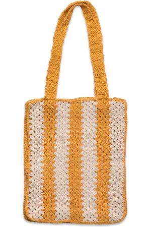 MANGO Bucket Crochet Bag Bags Beach Bags Orange