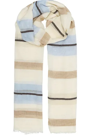Beck Söndergaard Stripeana Cowea Scarf Accessories Scarves Lightweight Scarves Cream
