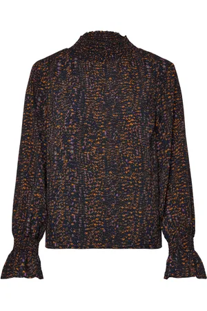 Coster Copenhagen Smock Blouse Tops Blouses Long-sleeved Brown