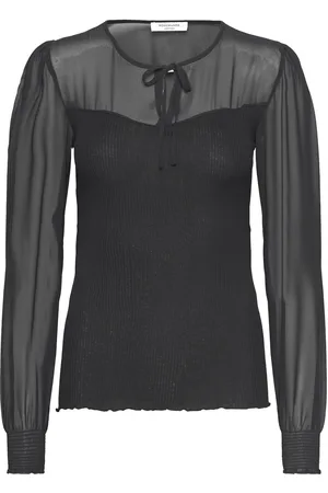 Rosemunde Silk T-Shirt Tops T-shirts & Tops Long-sleeved Black