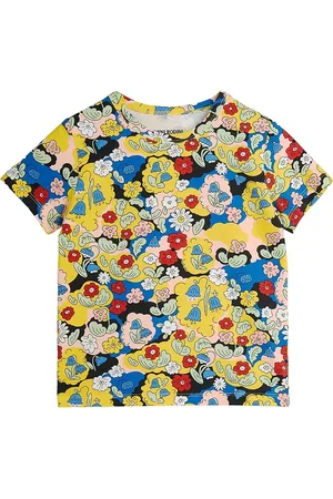 Mini Rodini Flowers Aop Ss Tee Sets Sets With Short-sleeved T-shirt Multi/patterned