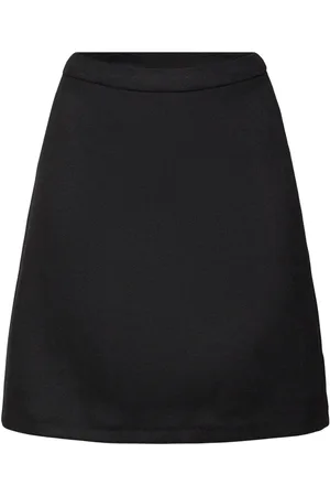 ESPRIT Wool Blend Mini Skirt Kort Nederdel Black