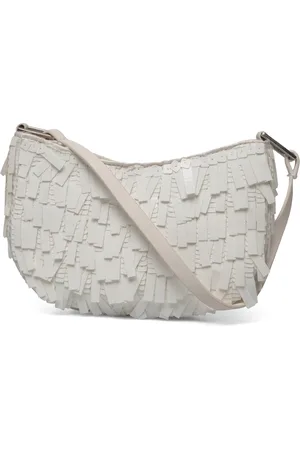 MANGO Fringed Shoulder Bag Bags Top Handle Bags Grey