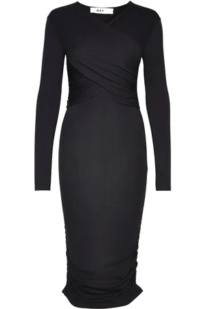 DAY Birger et Mikkelsen Laia - Wrap Jersey Knælang Kjole Black