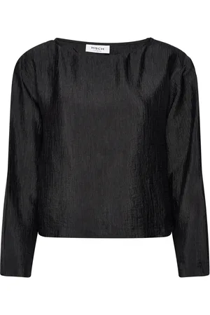 MSCH Mschemberlee Top Tops Blouses Long-sleeved Black