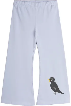 Mini Rodini Birds Sp Flared Trousers Bottoms Trousers Purple