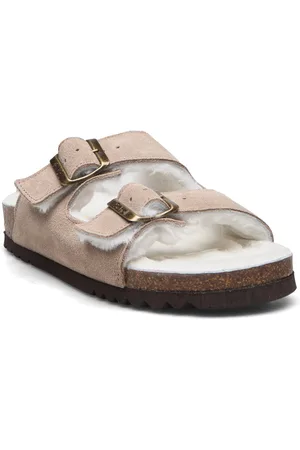Scholl Sl Josephine Suede Dark Beige Flade Sandaler Beige