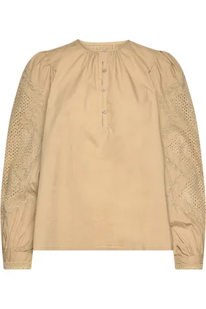 Sofie Schnoor Blouse Tops Blouses Long-sleeved Beige