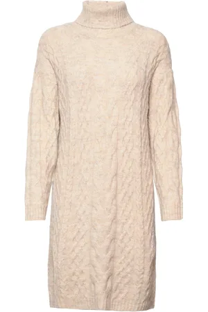 Cream Crcabin Knit Dress - Mollie Fit Kort Kjole Beige