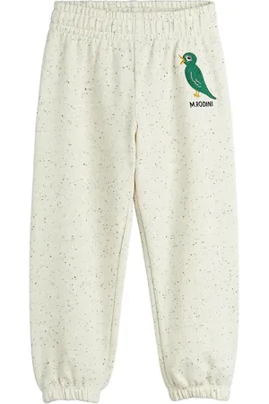 Mini Rodini Bird Emb Neps Sweatpants Bottoms Sweatpants Cream