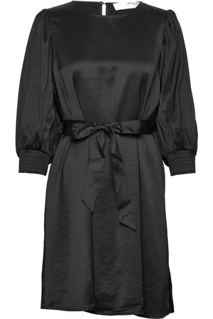 SELECTED Slfreya 3/4 Short Dress B Kort Kjole Black
