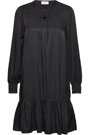 Freequent Fqlou-Dress Knælang Kjole Black