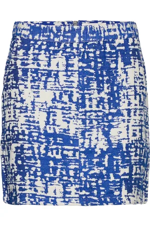 Lollys Laundry Aqua Short Skirt Kort Nederdel Blue