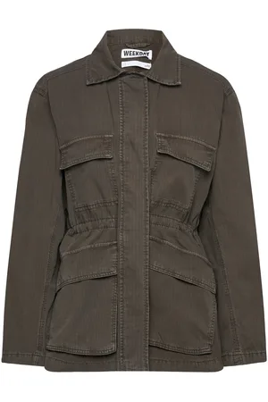 Weekday Washed Ribstop Jacket Outerwear Jackets Light-summer Jacket Black