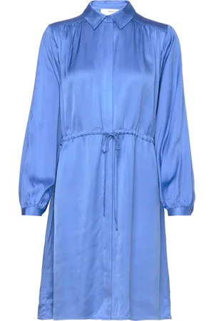 SELECTED Slfthea Ls Short Dress B Dresses Shirt Dresses Blue