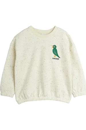 Mini Rodini Bird Emb Neps Sweatshirt Tops Sweatshirts & Hoodies Sweatshirts Cream