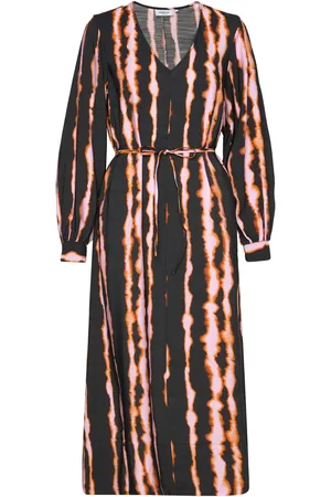 MSCH Mschselfrida Dilvera V Neck Dress Aop Knælang Kjole Black