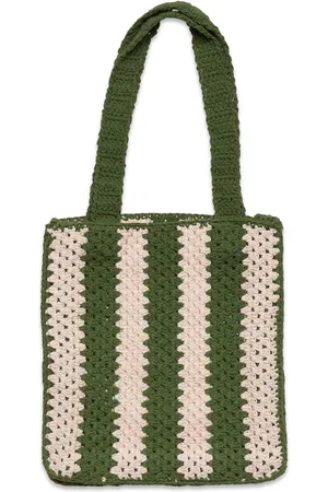 MANGO Bucket Crochet Bag Bags Beach Bags Green