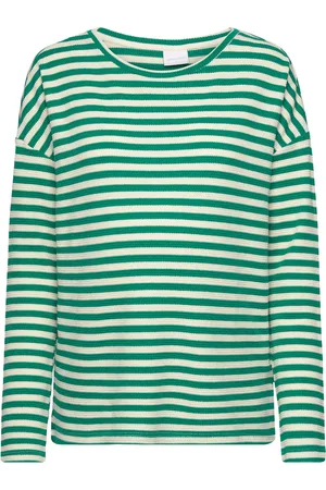 Mama;licious Mlsilly Ls Jrs Top Tops T-shirts Long-sleeved T-Skjorte Green