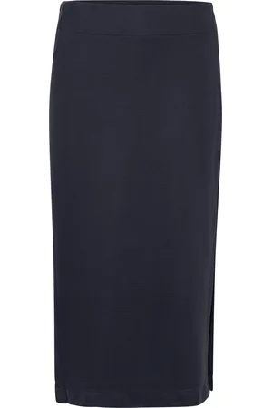 INWEAR Aronoiw Long Skirt Knælang Nederdel Navy