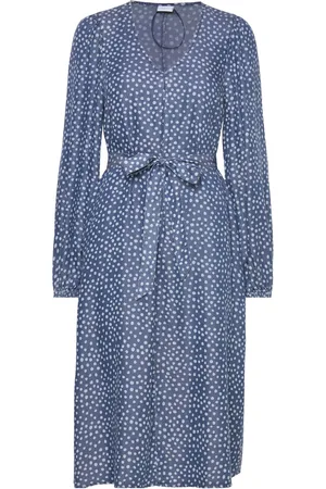 Numph Nuvilna Dress Knælang Kjole Blue