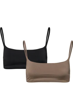 Weekday 2-Pack Bikini Top Swimwear Bikinis Bikini Tops Bandeau Bikinitops Black