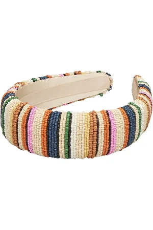 Beck Söndergaard Stripes Wide Beaded Hairbrace Accessories Hair Accessories Hair Band Multi/patterned