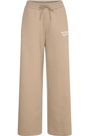 New Balance Wide Leg Jogger Bottoms Sweatpants Beige