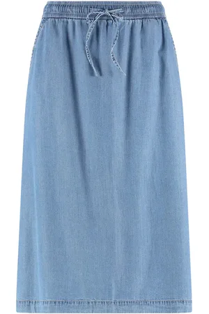 Gerry Weber Skirt Woven Long Skirts Knee-length & Midi Skirts Blue