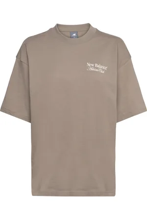 New Balance Linear Graphic Over D T-Shirt Sport Women Sport Clothing Sports Tops & T-shirts Sport T-Skjorte Beige