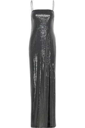 ROTATE Sequin Maxi Slit Dress Maxikjole Festkjole Black