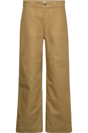 Mads Norgaard Heavy Twill Krauer Pants Bottoms Trousers Wide Leg Beige
