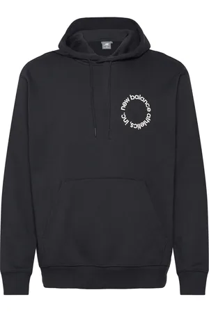 New Balance Circular Logo Hoodie Sport Sport Clothing Sport Sweatshirts & Hoodies Sport Hoodies Black