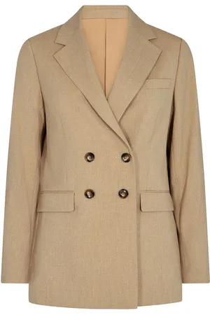 Bruun & Stengade Bs Agate Regular Fit Blazer Blazers Double Breasted Blazers Brown
