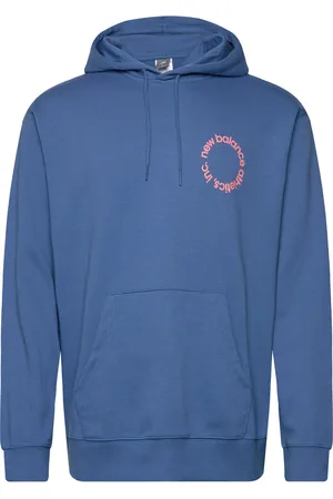 New Balance Circular Logo Hoodie Sport Sport Clothing Sport Sweatshirts & Hoodies Sport Hoodies Blue