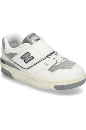 New Balance 550 Kids Bungee Lace With Hook & Loop Top Strap Sport Sneakers Low-top Sneakers White