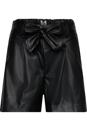 Suncoo Banny Bottoms Shorts Leather Shorts Black