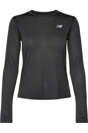 New Balance Athletics Long Sleeve Sport T-shirts & Tops Long-sleeved Black