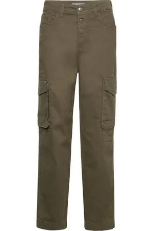 Mos Mosh Mmadeline Cargo Pant Bottoms Trousers Cargo Pants Green