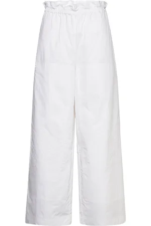 REMAIN Birger Christensen Cargo Wide Pants Bottoms Trousers Wide Leg White