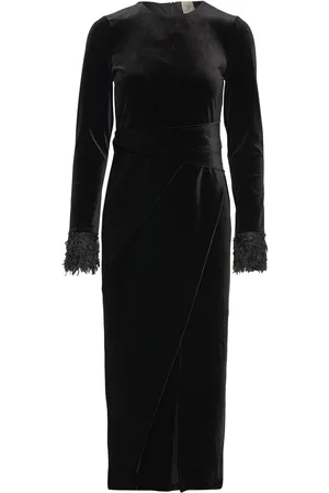Y.A.S Serena Ls Long Dress Maxikjole Festkjole Black