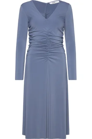 DAY Birger et Mikkelsen Stefani - Delicate Stretch Knælang Kjole Blue